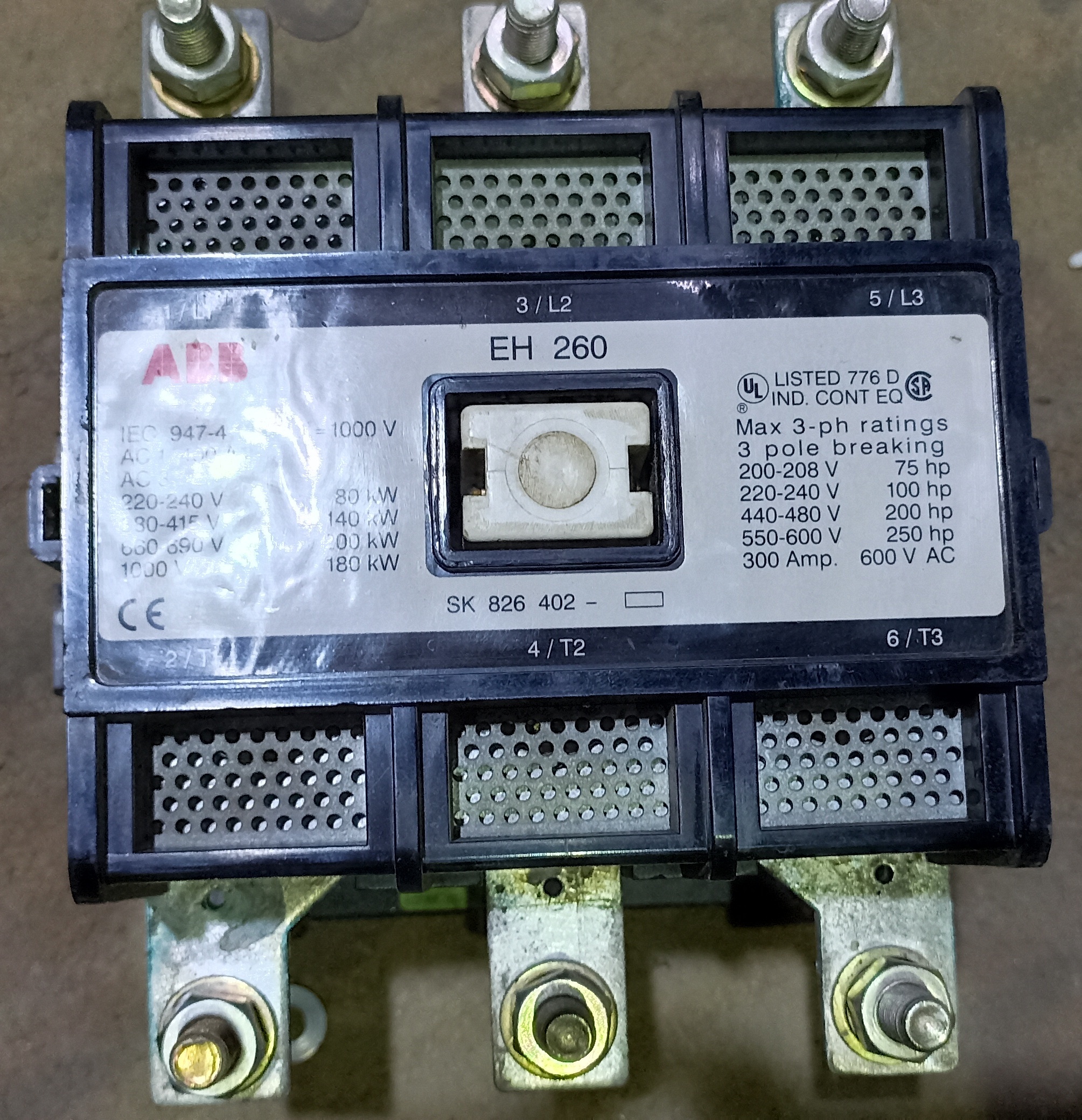 Abb Eh-260 Contactor
