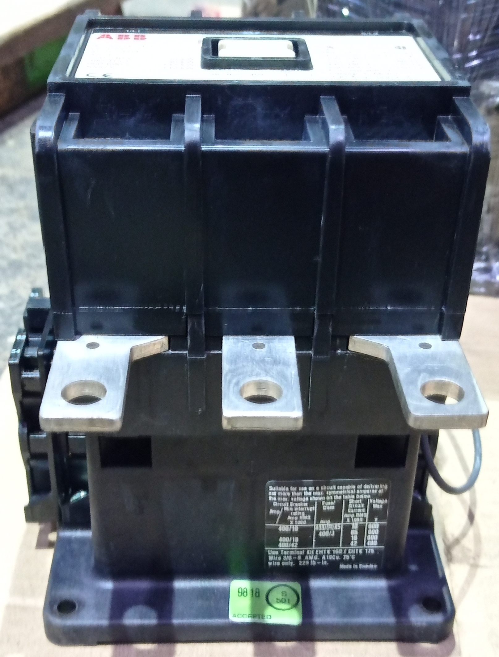 Abb Eh-550 Contactor