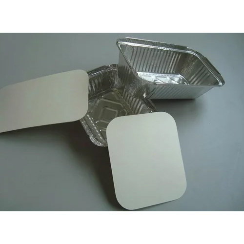 ढक्कन के साथ अच्छी क्वालिटी का सिल्वर एल्युमिनियम फॉयल कंटेनर