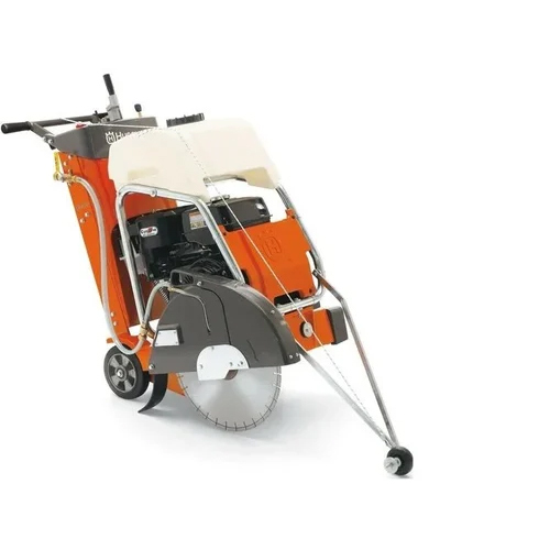 Concrete Floor Saw - High Speed Steel, 14 Inch Blade Size | Semi-automatic Water Feeding System, Durable Orange Design, Industrial Use