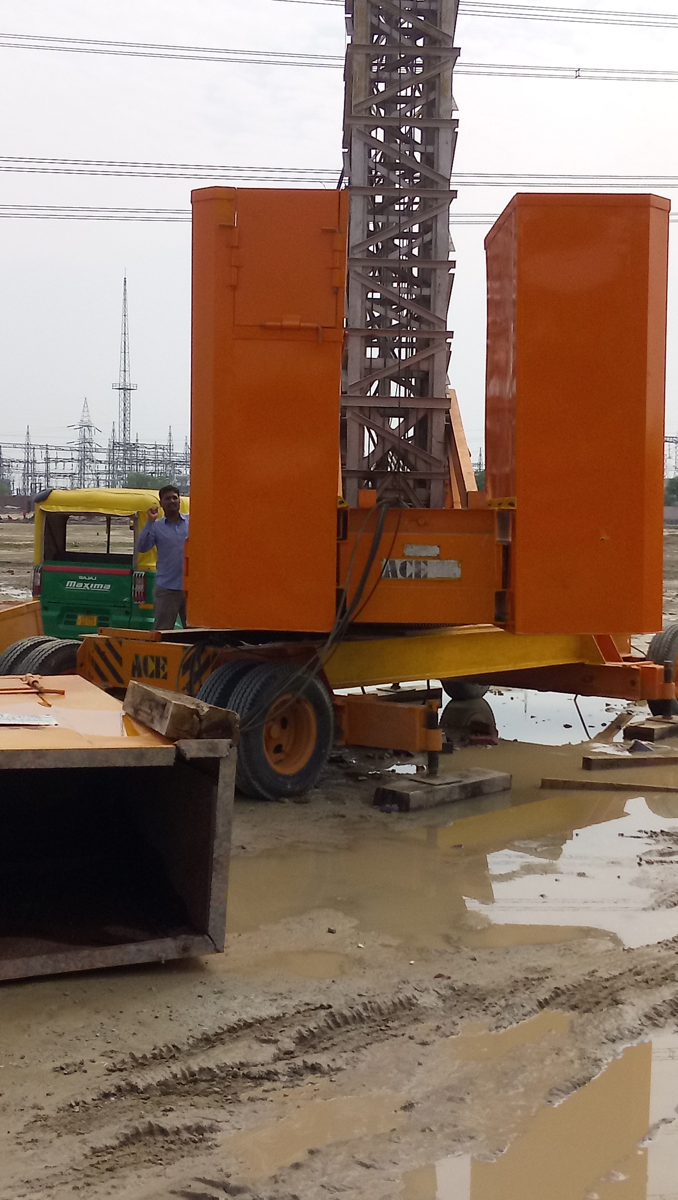 Yellow Mobile Tower Crane Counter Weight-mtc3625