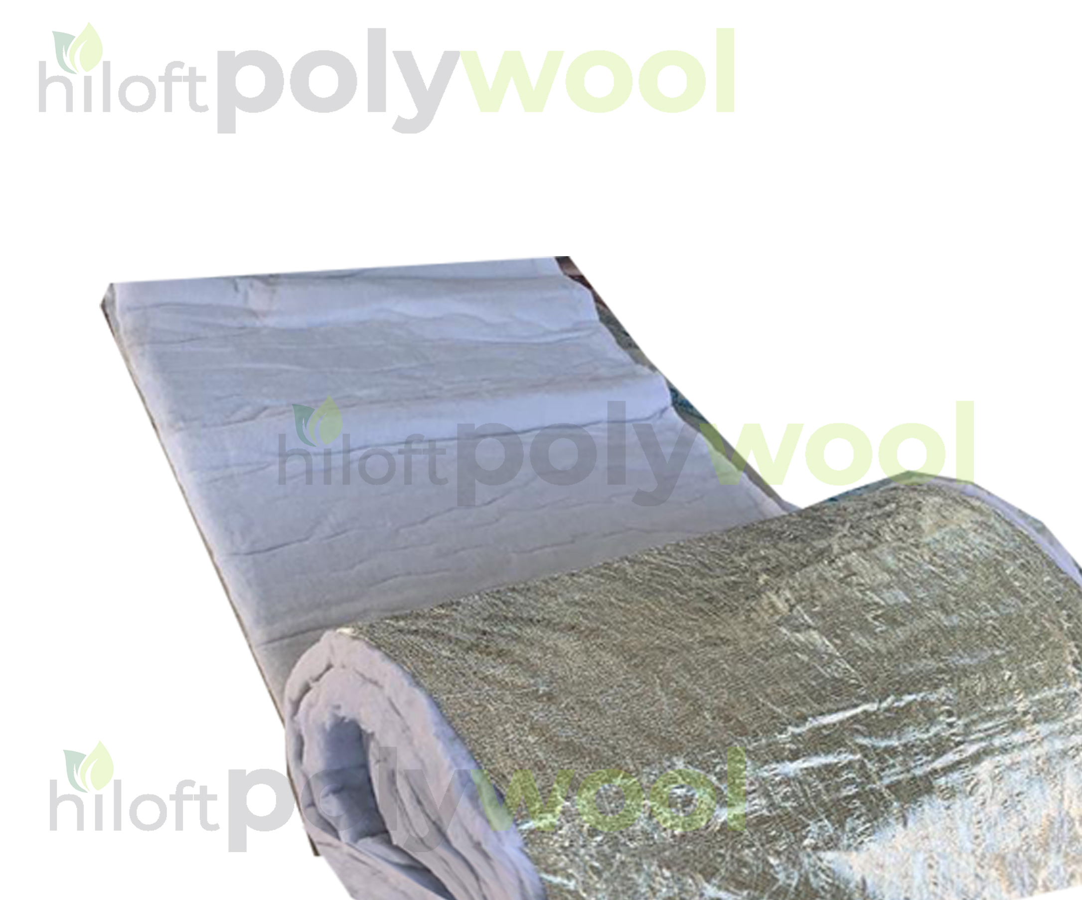 Thermal Insulation 8mm - Polywool, 1.22m X 20m/30m, White/grey | Density 16kg/m3 To 40kg/m3, Thermal Conductivity 0.034w/m.k, Non-toxic, Fire Retardant