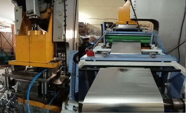 Aluminum Foil Triple Cavity Machine - 80 Ton Power Press, 1.5 Hp Servo Feeder, 450 Ml Capacity, Semi Automatic Operation, Industrial Use, 1 Year Warranty