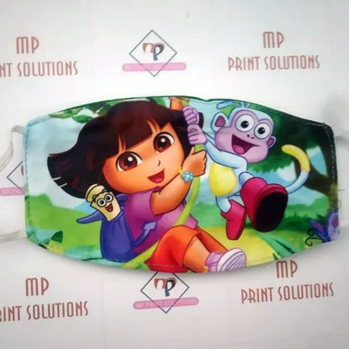 किड्स प्रिंटेड फेस मास्क 2 लेयर
