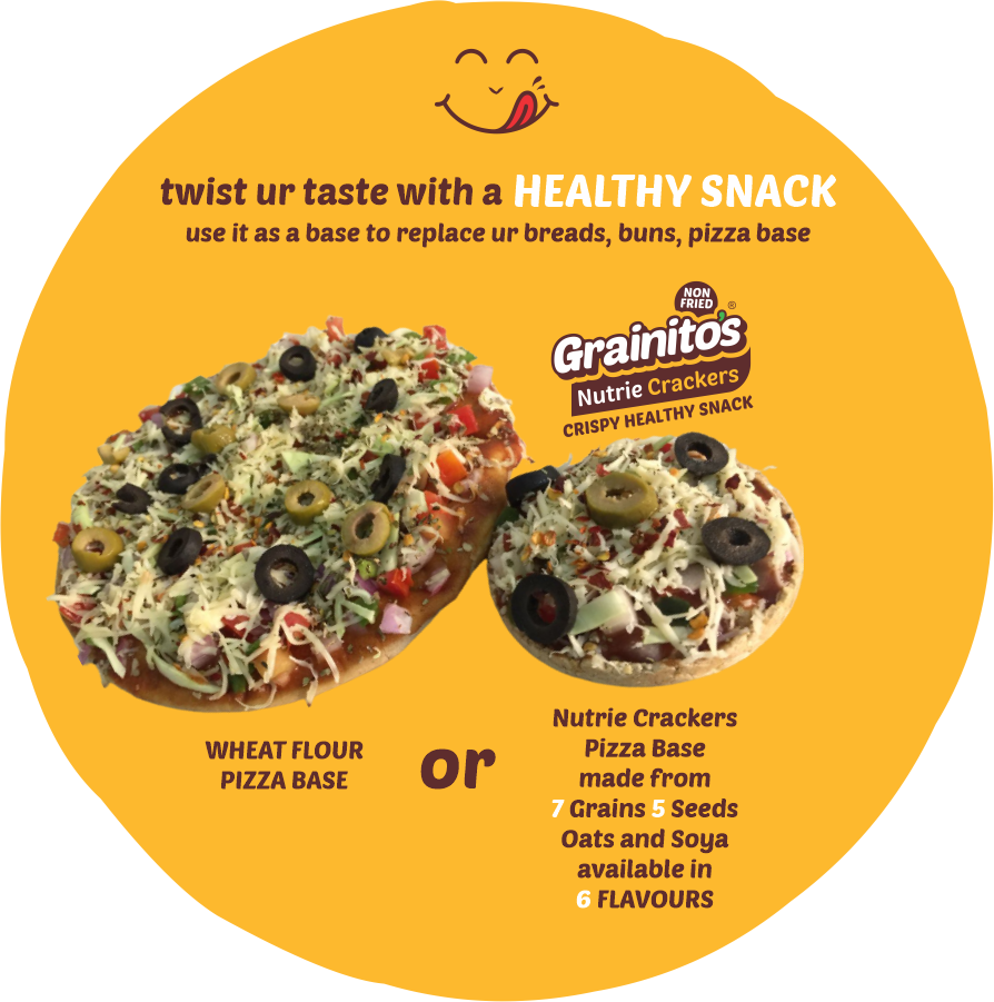 Nutrie Crackers - Baked Multigrain Snack Base | Crunchy Popped Grainitos, Oil Free, 14 Nutrient-rich Ingredients, 5 Delightful Flavours