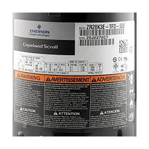 Zr 28 Emerson Copeland Scroll Compressor Power Source: Diesel