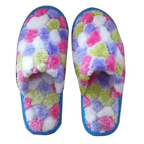 Designer Front Close Slippers - Color: Multicolor