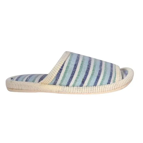 Ladies Front Open European House Slippers - Color: Brown