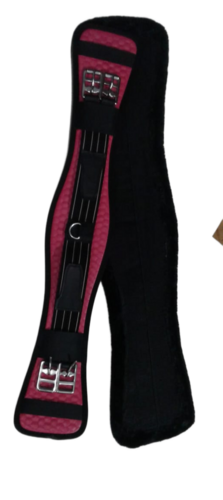 Synthetic Girth - Synthetic Material, Western Saddle Style | Cushioned Underside, Strong Elastic Fittings