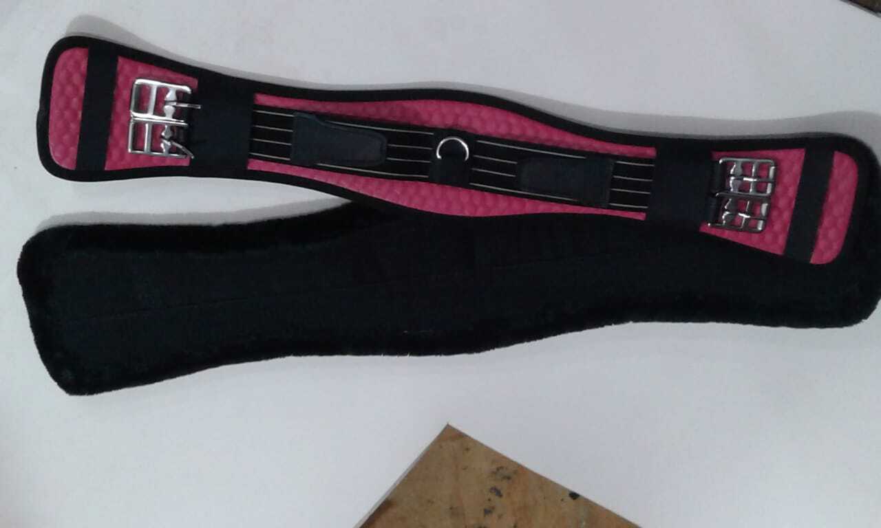 Synthetic Girth - Synthetic Material, Western Saddle Style | Cushioned Underside, Strong Elastic Fittings