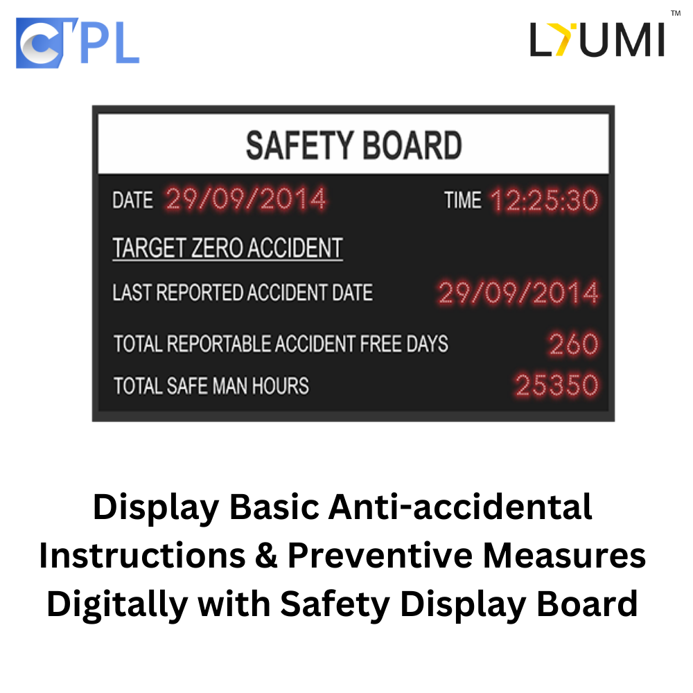 Safety Instruction Display Boards Application: Malls
