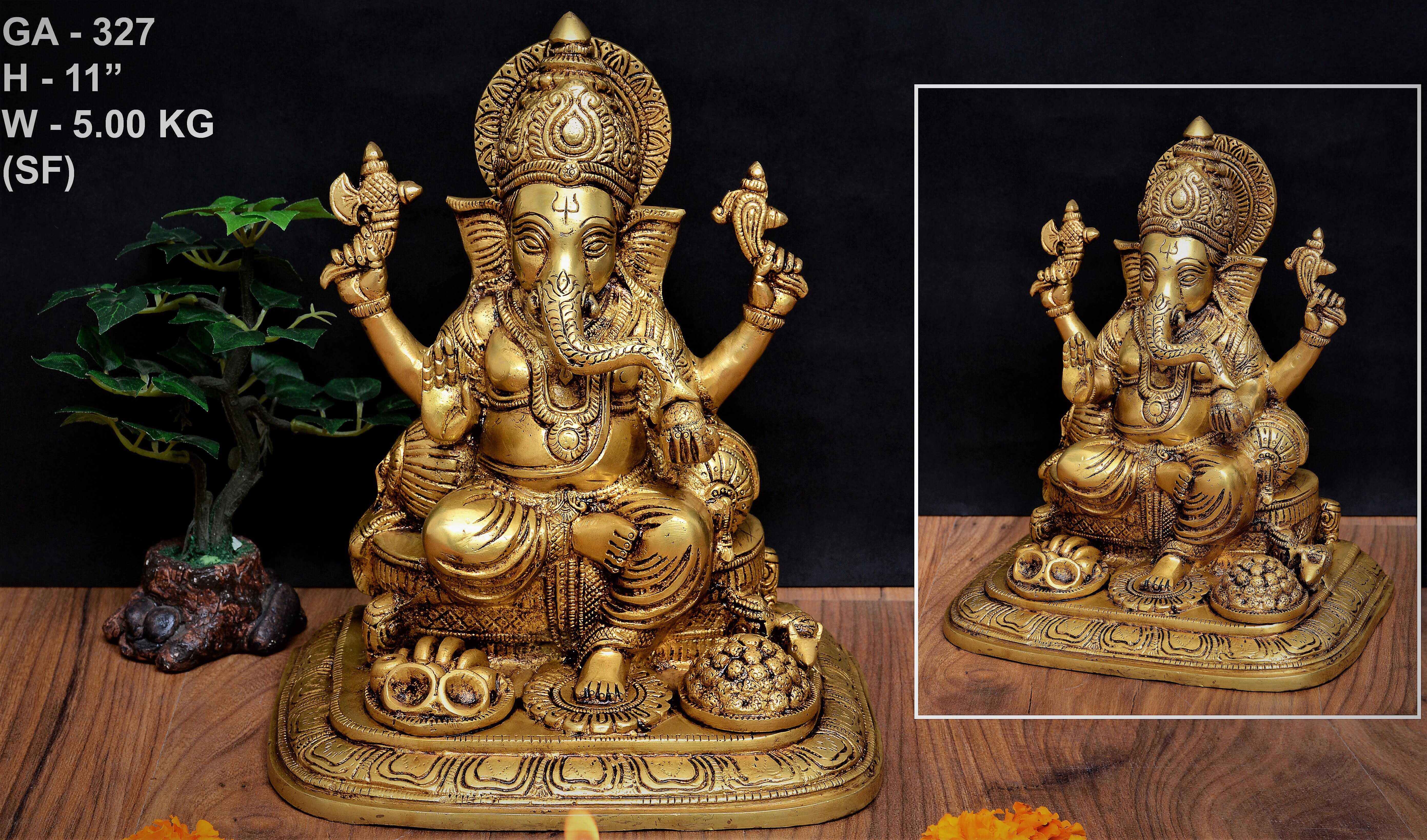 Easy To Clean Sitting Fruit Ganesh Ji