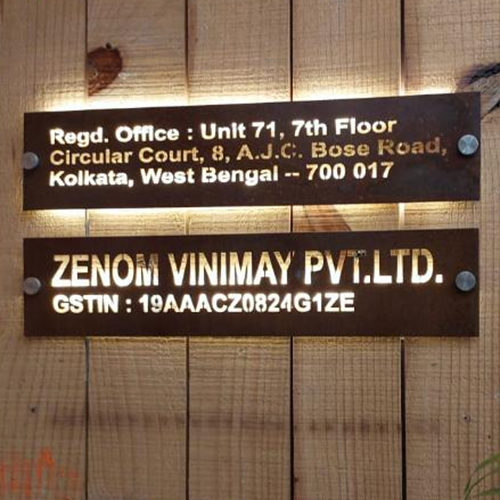 उत्कीर्ण स्टील नेम प्लेट आवेदन: वाणिज्यिक