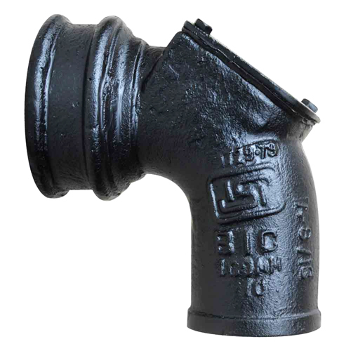 Grey Cast Iron Pipe Fittings - Black Bitumen Painted, Welding Connection, Warranty Included