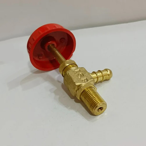 Heavy Nozzle Gas Valve - Brass Construction, Various Sizes Available, Golden Finish, Easy Installation, Warranty Included