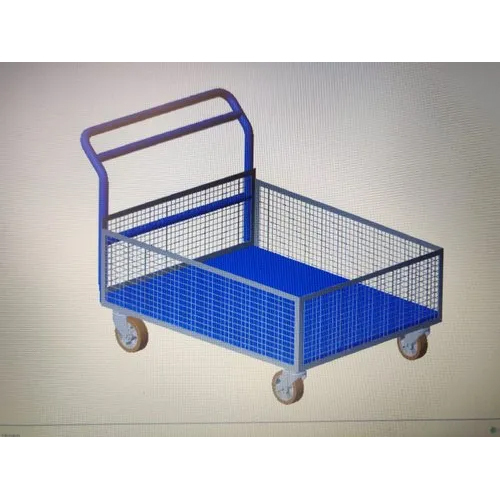 Platform Trolley - Industrial Gray Design | Strong, Easy To Operate, Rust Proof, 1 Year Warranty