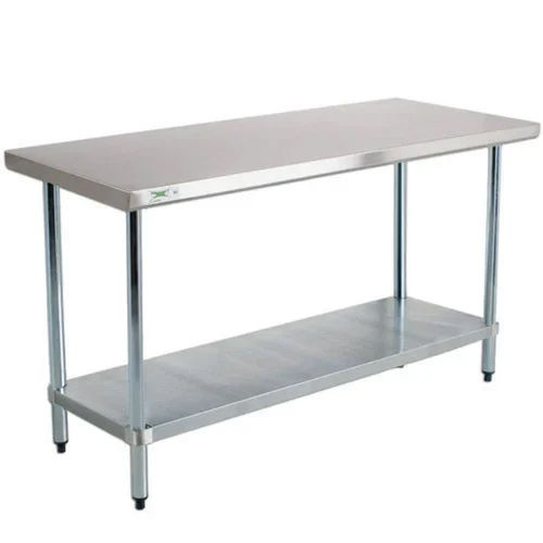 Gray Stainless Steel Bench