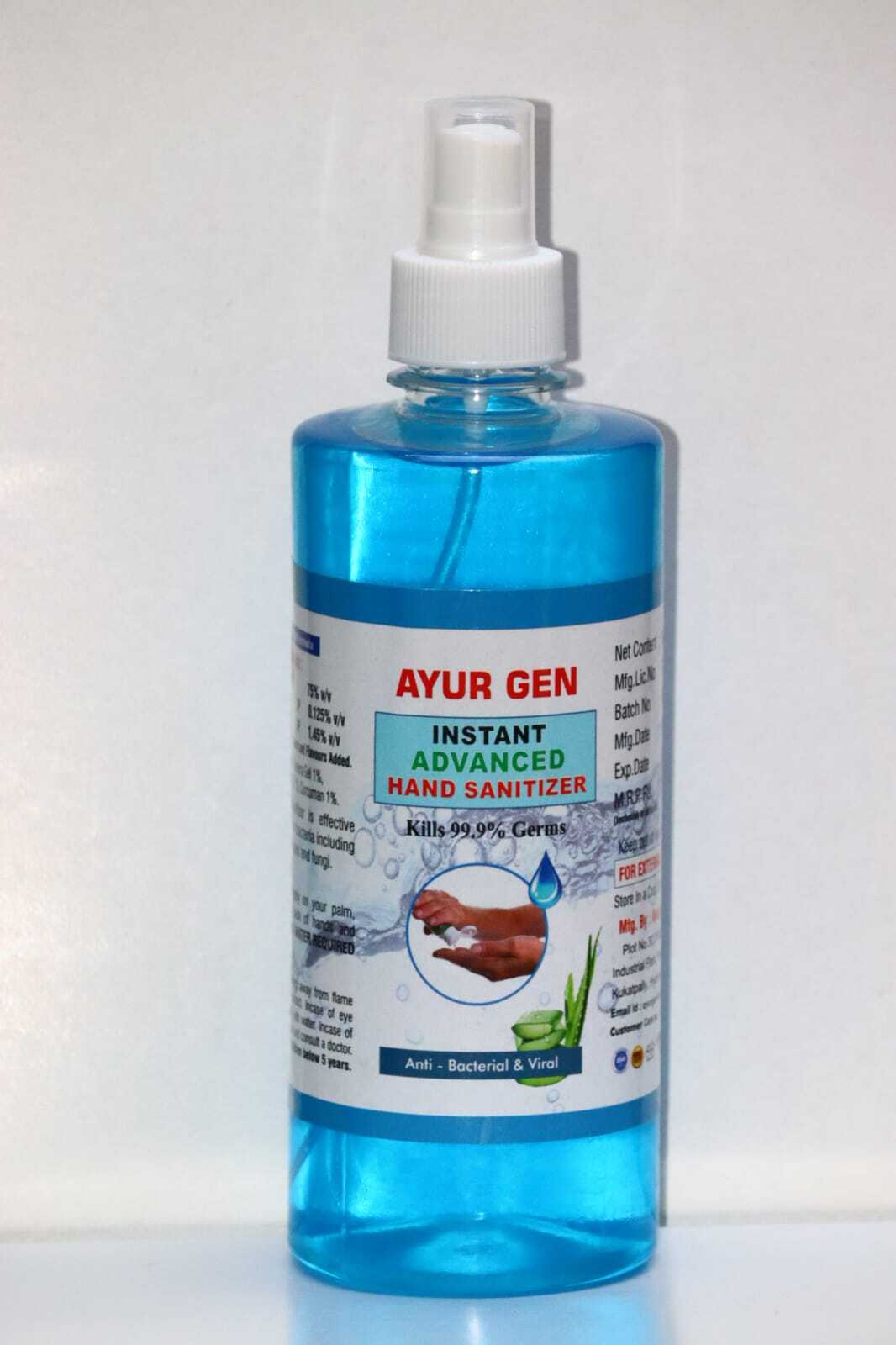 Sanitizer 500ml - Color: Blue