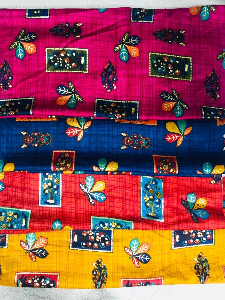 Rayon Precious Foil Prints - 58x68 Inches, 30sx34 Thread Count | Pure Viscose Rayon Fabric With Fine Printed Patterns