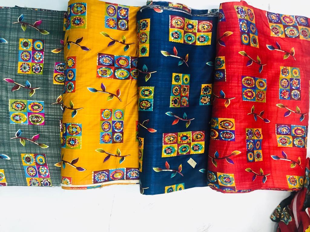 Rayon Precious Foil Prints - 58x68 Inches, 30sx34 Thread Count | Pure Viscose Rayon Fabric With Fine Printed Patterns