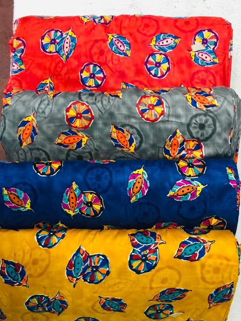 Rayon Precious Foil Prints - 58x68 Inches, 30sx34 Thread Count | Pure Viscose Rayon Fabric With Fine Printed Patterns