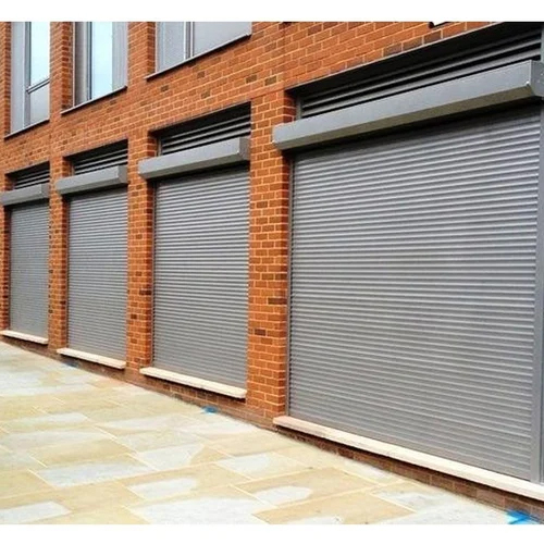 Manual Rolling Shutter - Galvalume Mild Steel, 12 Feet Height, Painted Surface, Vertical Opening , Manual Handkey Control With Push Button