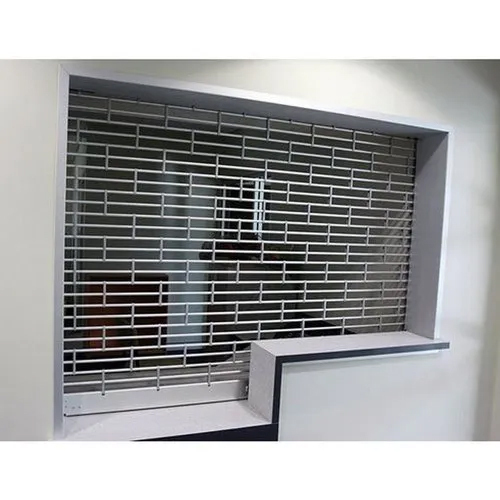 Grill Rolling Shutter - Aluminum Material, Vertical Opening Pattern | Manually Operated, Exterior Insulation
