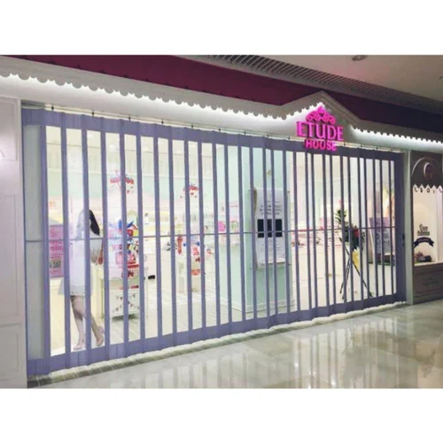 Collapsible Polycarbonate Door - Stainless Steel Frame, Customized Size, Black Color | Suitable For Exterior And Interior Use, Finished Surface