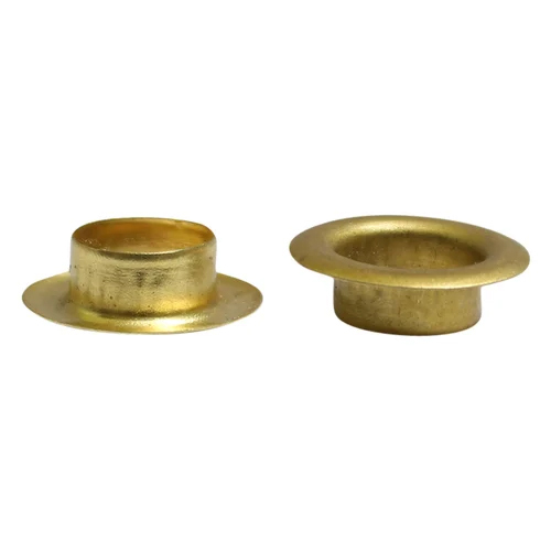 Brass Shoe Eyelet - Brass Material, Different Sizes , Golden Color, Round Shape, Polished Surface Finish, Packet Packaging