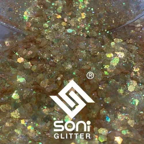 लाइट गोल्डन कॉम्बी ग्लिटर