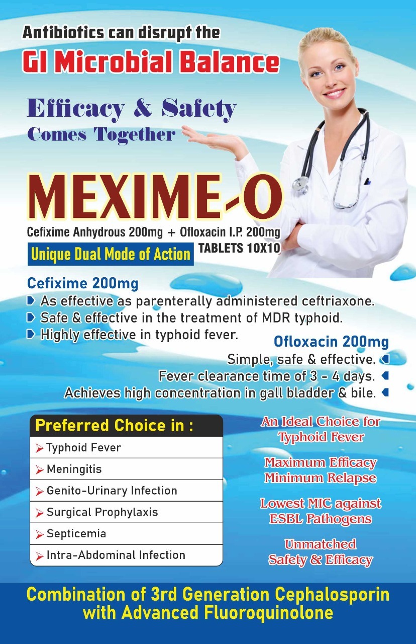 Cefixime And Ofloxacin Tablets Keep In A Cool & Dry Place