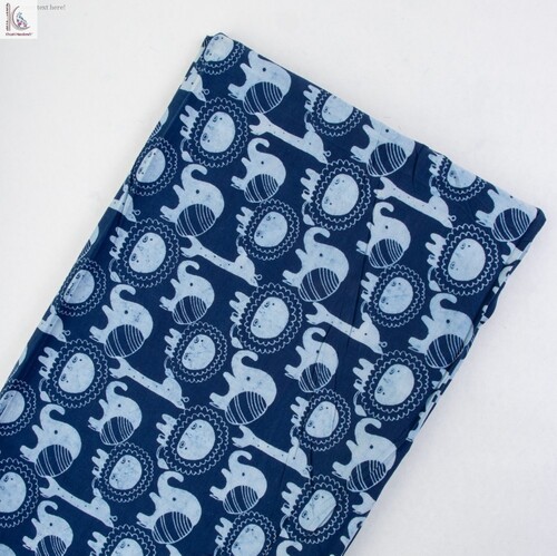 इंडीगो हैंड ब्लॉक कपड़ा