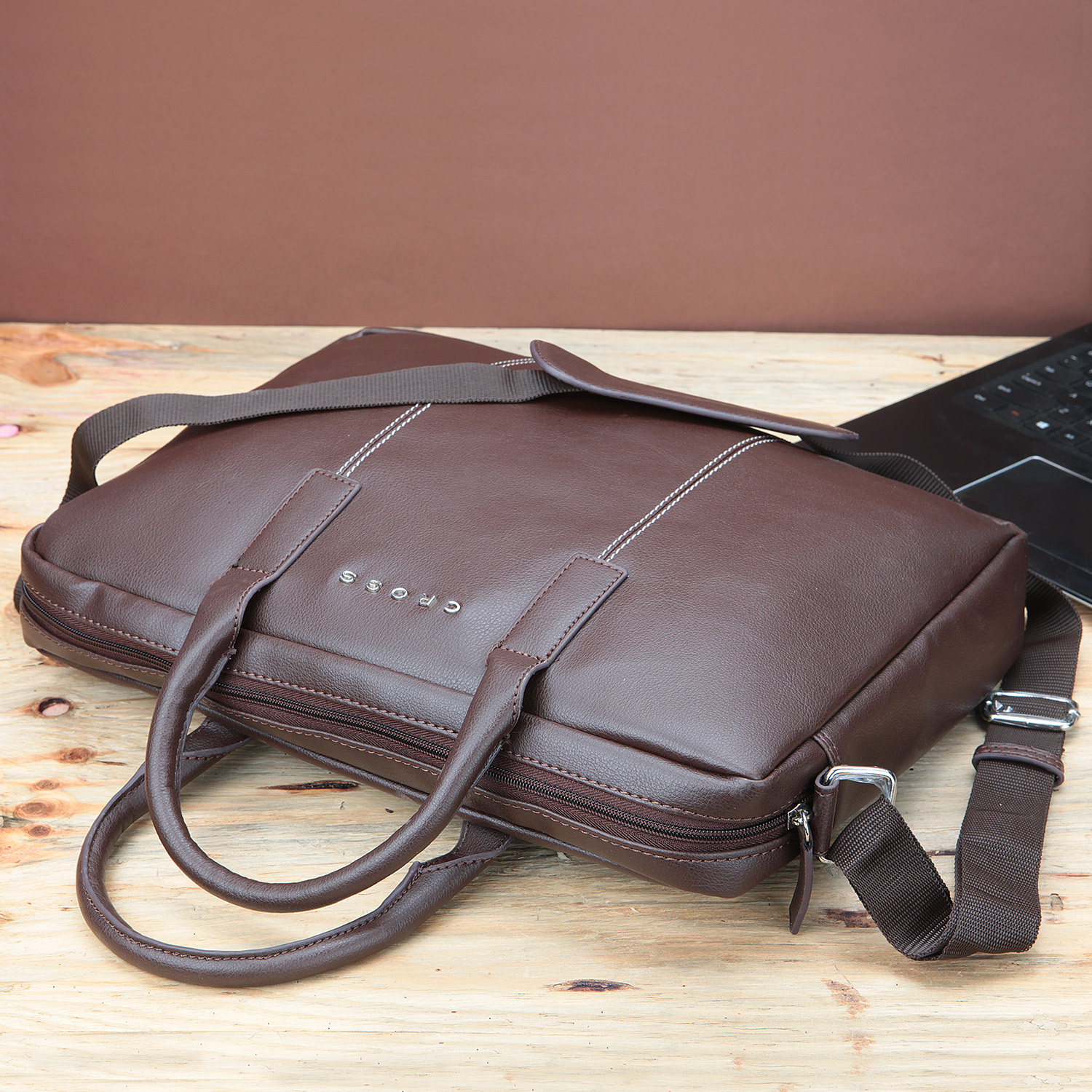 Cross Croco Classy Briefcase - Color: Brown