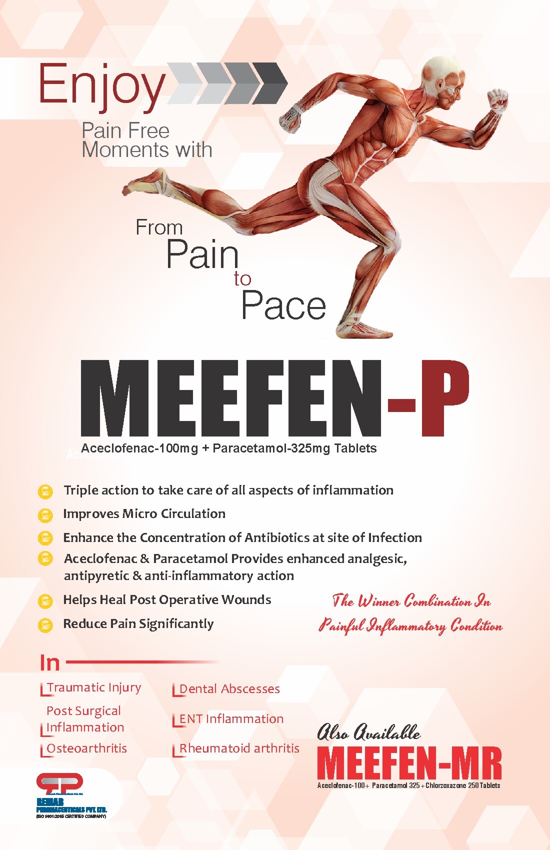 Aceclofenac And Paracetamol Tablets Keep In A Cool & Dry Place