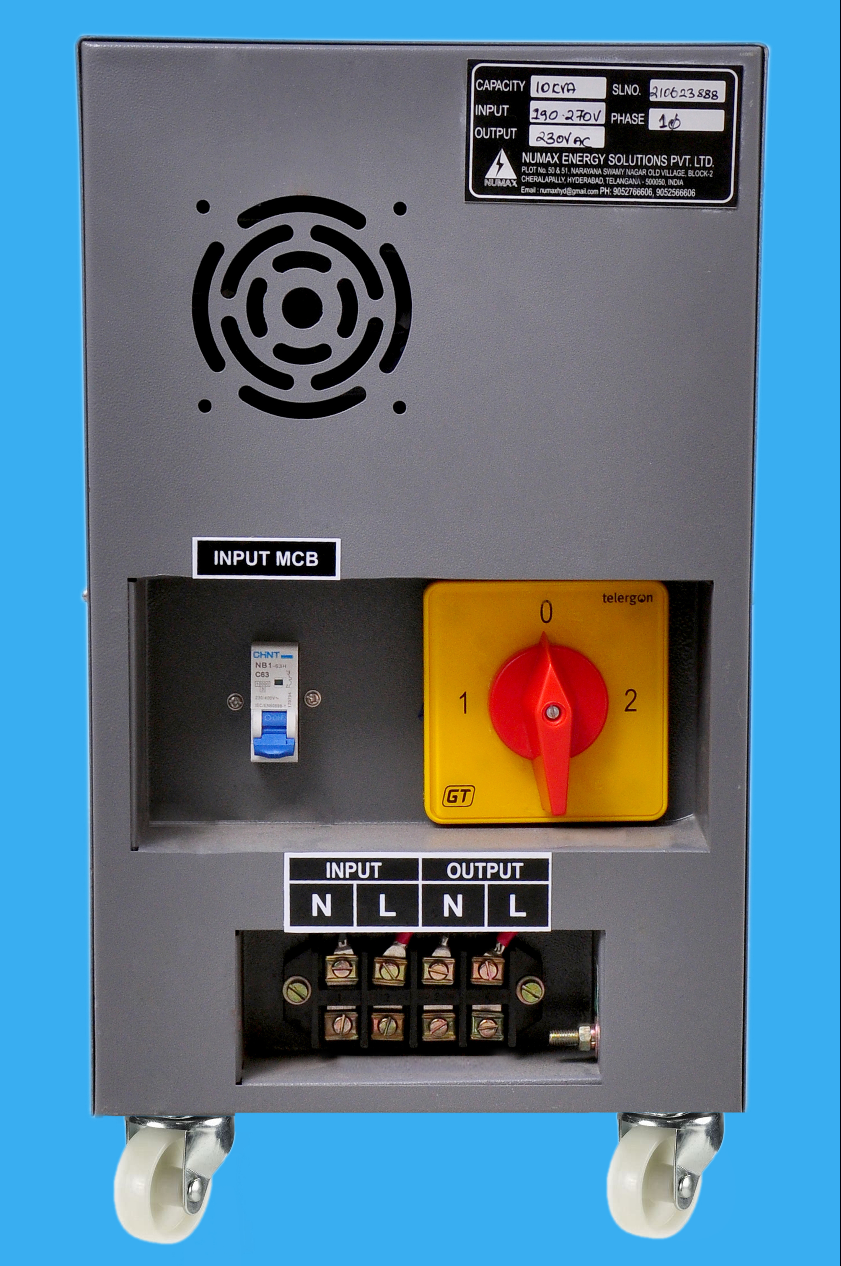 Numax (Ds10k3a) 10 Kva Static Voltage Stabilizer
