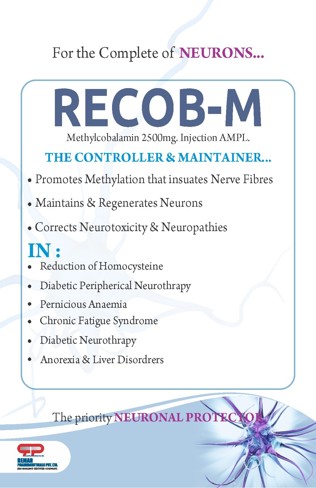 Methylcobalamin 2500 Mg Injection. 2ml Amp Injection