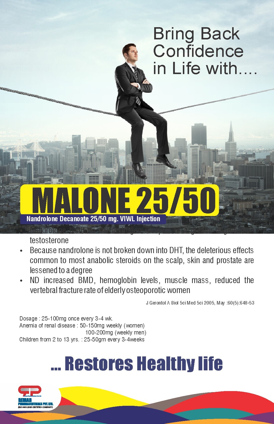 Nandrolone Decanoate Injection - 25 Mg Per 1 Ml Vial | Liquid Formulation, Suitable For Adults
