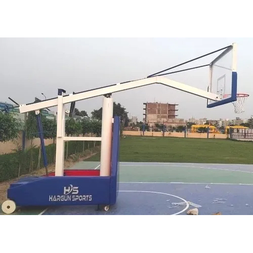 Iron Portable Basketball Pole Adjustable Height And Jack System