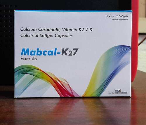 Calcium Carbonate 625 Mg And Vitamin K27 45 Mcg And Calcitrol 0.25 Mcg Softgel General Medicines