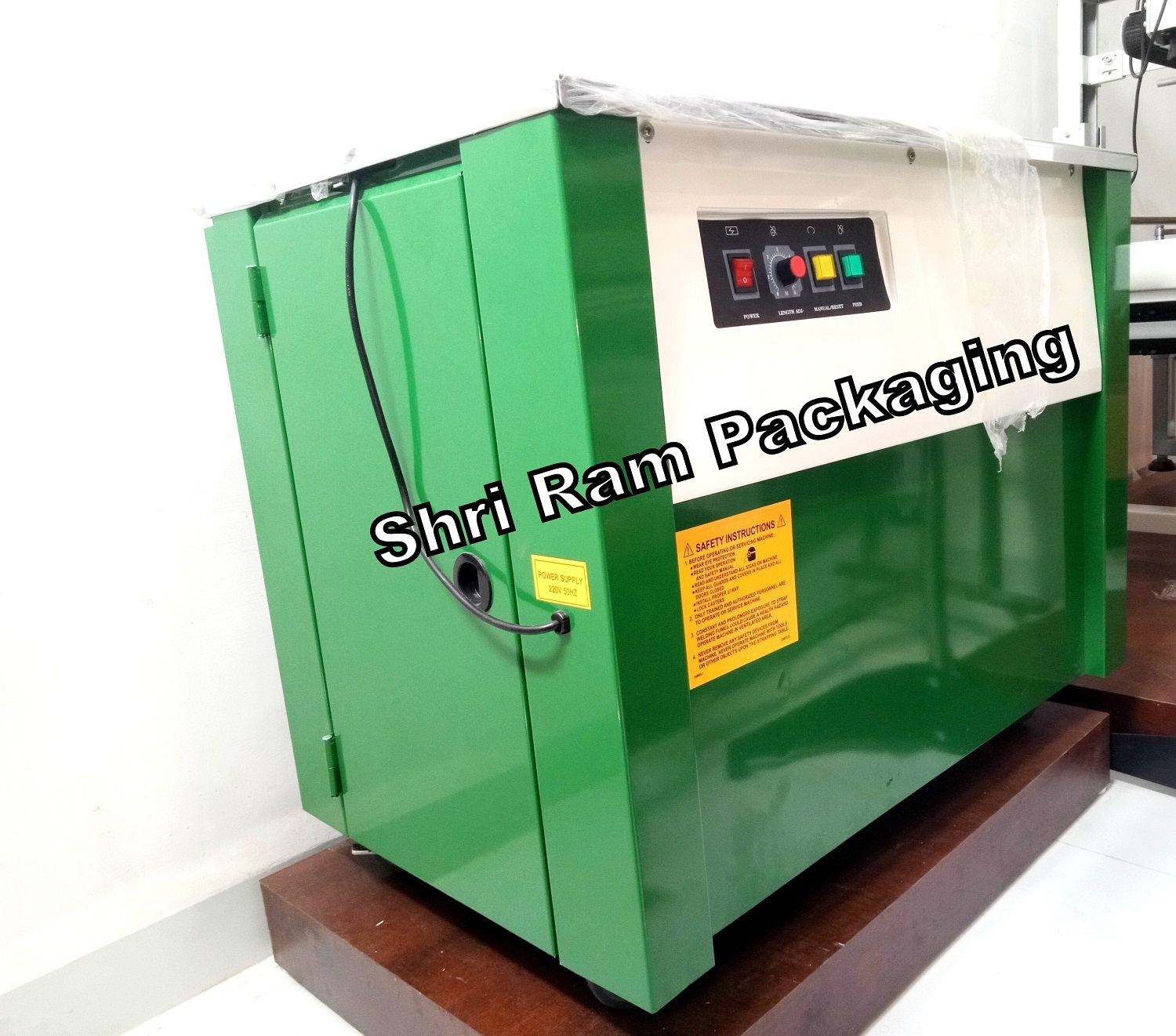 Semi Automatic Strapping Machine - Metal, 895x565x735 Mm | Green, 0.25 Hp Motor, 2 Second/strap, Heat Sealed