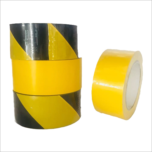 Zebra Floor Marking Tape - Vinyl, 40-60mm Width, 20-30m Length, Yellow & Black | Peel-and-Stick Adhesive, Removable Without Residue