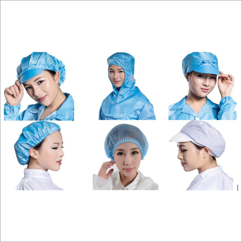 Esd Cap - Polyester Material, Custom Size, Blue Color | Unisex, Anti-static Protection For Static-sensitive Environments