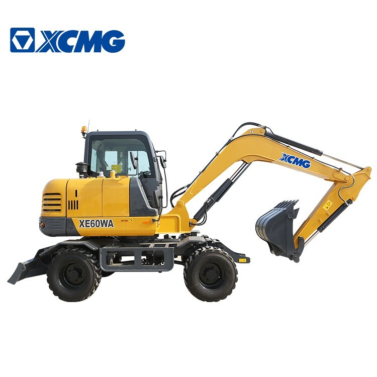 Yellow Xcmg Excavator Wheel Xe60wa New Excavator Hydraulic 6ton Wheel Excavator