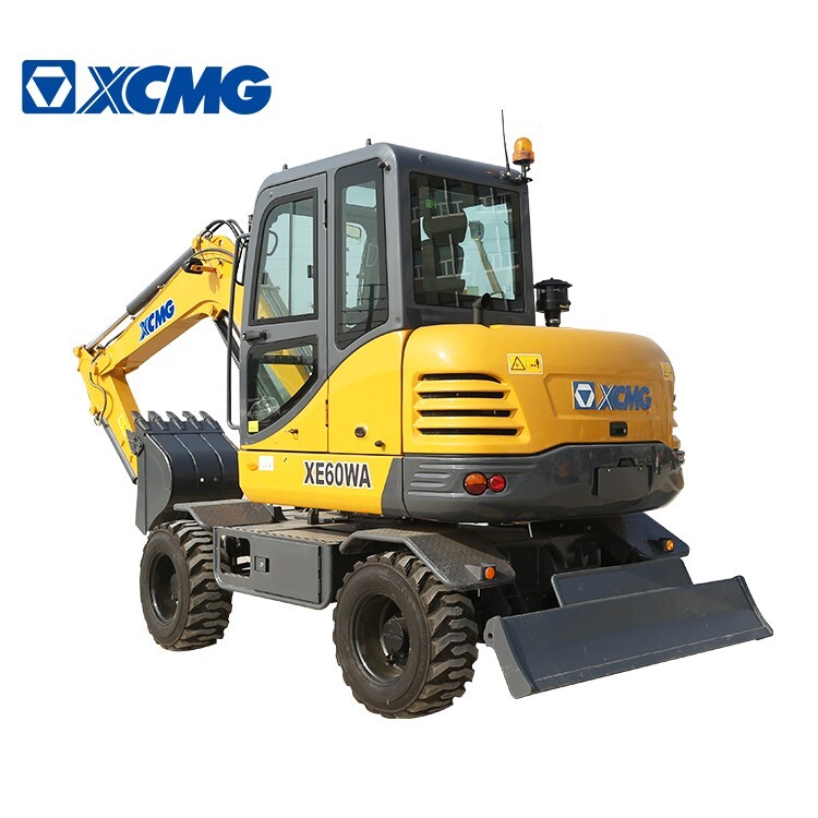 Yellow Xcmg Excavator Wheel Xe60wa New Excavator Hydraulic 6ton Wheel Excavator