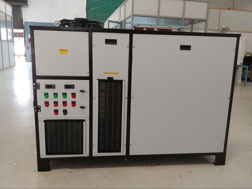 Injection Moulding Chiller - Metal Body, 0.8x0.6x0.8 Cm, Gray | 1-2 Hp Water Pump Motor, 650 M3/hr Air Flow, Energy Efficient