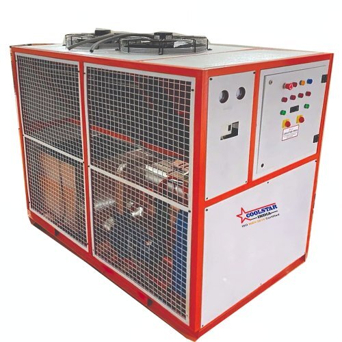 Injection Moulding Chiller - Metal Body, 0.8x0.6x0.8 Cm, Gray | 1-2 Hp Water Pump Motor, 650 M3/hr Air Flow, Energy Efficient