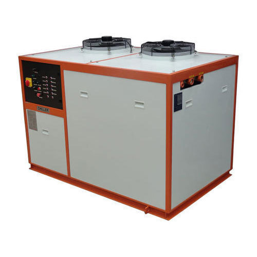 Plastic Process Chilling Plant - Copper Cooling Coil, Dimensions 0.8x0.6x0.8 M, Blue Color | 1/2 Hp Refrigeration Motor, 10 Lpm Water Flow Rate, 1 Year Warranty, 68 Noise Control