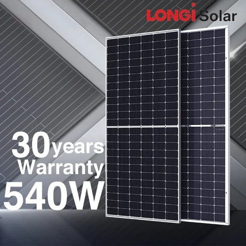 Monocrystalline 540 Wp Longi Solar Panel - Monocrystalline Silicon, Customizable Size, 90% Efficiency, 144 Cells, Warranty Included | Ideal For Residential, Commercial, Industrial Applications