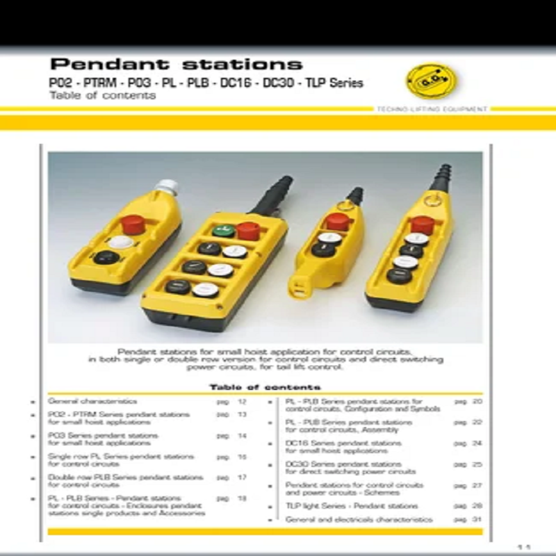 Yellow Black Double Row Pendant Station