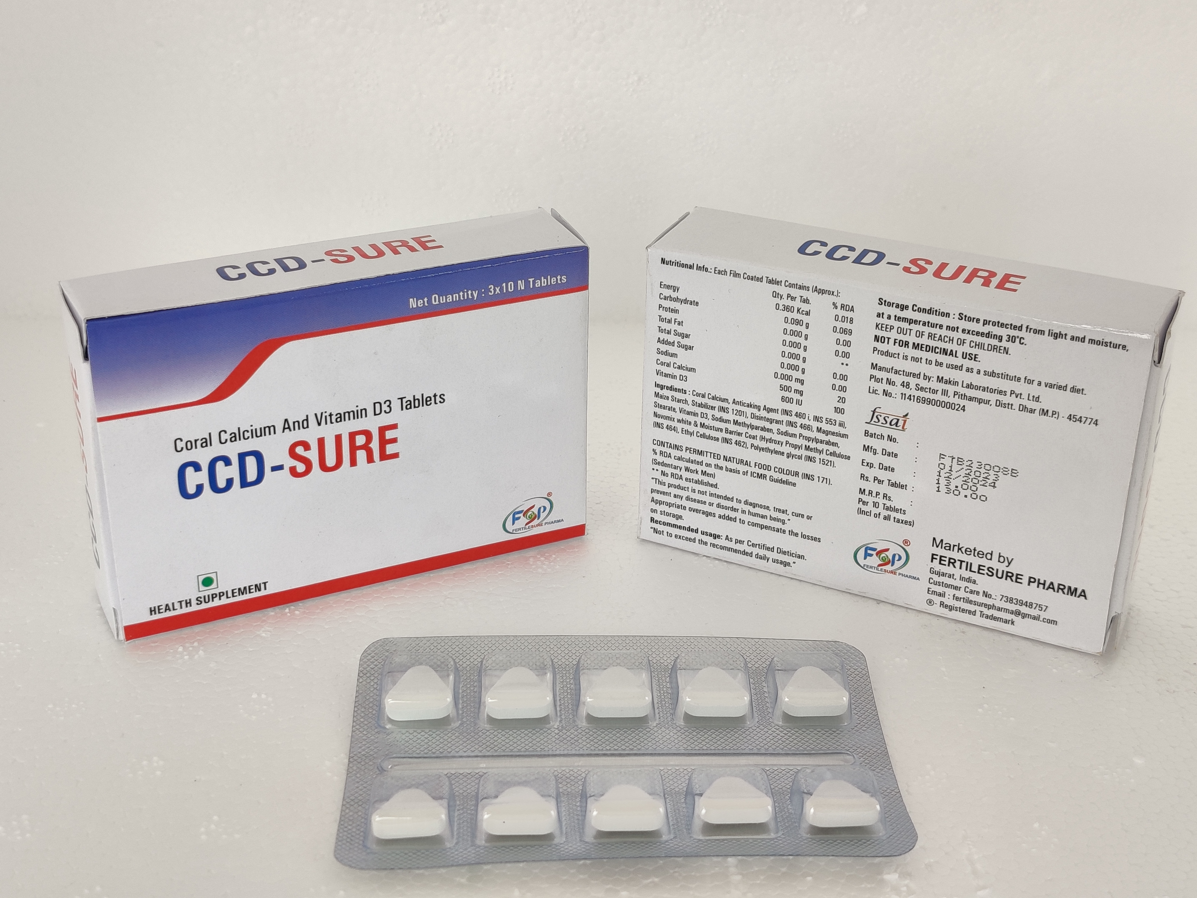 Coral Calcium Vitamin D3 Tablets Store In A Cool